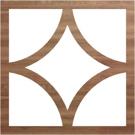 Ekena Millwork Statesman Wood Fretwork Pierced Ceiling Medallion, Walnut, 28"OD x 17 7/8"ID x 3/8"T CMWP28X28X0375STWA